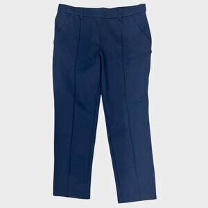 Lee Womens Navy Blue  16 Short Rayon Nylon Spandex Pull On Pants